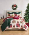 Greenland Home Fashions Deck The Halls Holiday Quilt Sets In Red