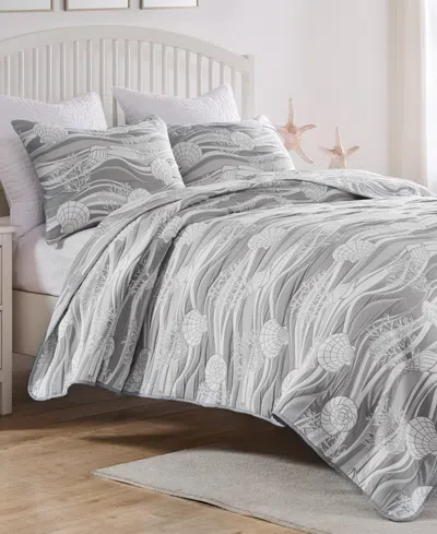 Greenland Home Fashions Dover Reversible Matelasse 2-pc. Coverlet Set, Twin In Harbor Gray