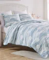 Greenland Home Fashions Dover Reversible Matelasse 3-pc. Coverlet Set, Full/queen In Tidal Blue
