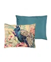 Greenland Home Fashions Eden Peacock Sham, Standard In Ecru