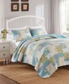 Greenland Home Fashions Evangeline Reversible Quilt Sets In Mist