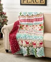 Greenland Home Fashions Fair Isle Snow Reversible Holiday Throw, 50" X 60" In Multi