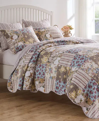 Greenland Home Fashions French Country Traditional 3-pc. Quilt Set, King In Multi