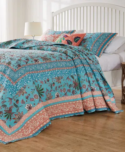 Greenland Home Fashions Audrey Classic 3-pc. Bedspread Set, King In Turquoise