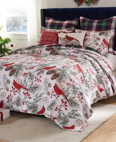 Greenland Home Fashions Cardinal Plaid Holiday 2-pc. Quilt Set, Twin/twin Xl