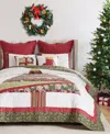 Greenland Home Fashions Christmas Tree Holiday 3-pc. Quilt Set, King In Holiday