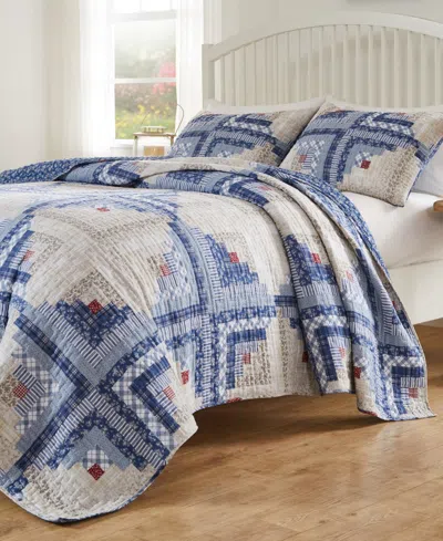 Greenland Home Fashions Cottage Cabin Finely Stitched 3-pc. Quilt Set, King In Calico