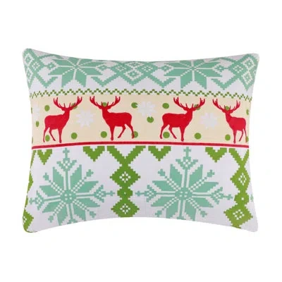 Greenland Home Fashions Greenland Home Fasions Fair Isle Snow Standard Sham, 20x26 In Multi