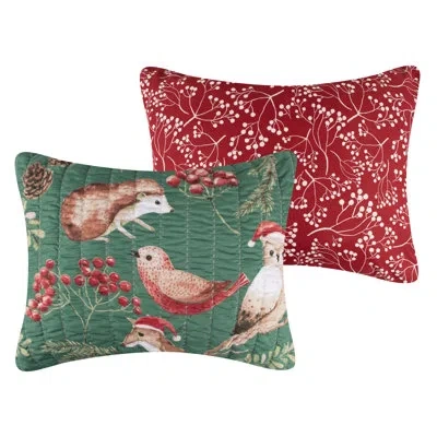 Greenland Home Fashions Greenland Home Fasions Willow Holiday King Sham, 20x36 In Multi