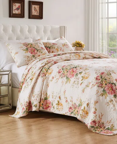 Greenland Home Fashions Grace Shabby Chic 3-pc. Quilt Set, King In Buttercup