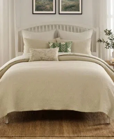 Greenland Home Fashions Harper Jacquard Woven Reversible Coverlet Sets In Sage