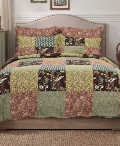 Greenland Home Fashions Hazel Reversible Quilt Sets In Multi