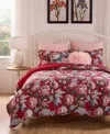 Greenland Home Fashions Millie Modern Floral Print 2-pc. Quilt Set, Twin In Garnet
