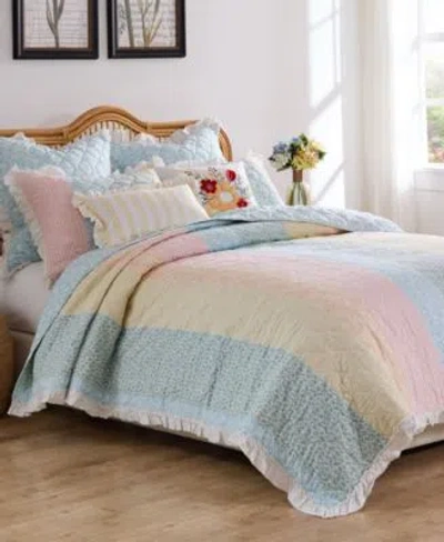 Greenland Home Fashions Ruffled Shabby Chic Quilt Sets In Pastel