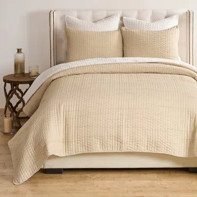 Greenland Home Fashions Textured Solid Coverlet Set In Homestead Natural