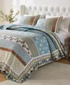 Greenland Home Fashions Thalia 2-pc. Quilt Set, Twin In Blue