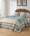 Greenland Home Fashions Thalia 3-pc. Bedspread Set, Queen In Blue