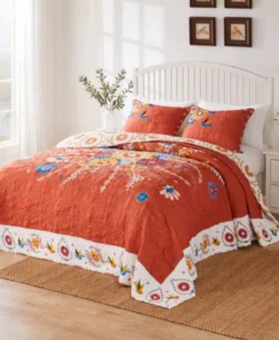 Greenland Home Fashions Topanga Bedspread Sets In Spice