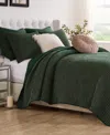 Greenland Home Fashions Velvet Crush Textured 3-pc. Quilt Set, King In Green