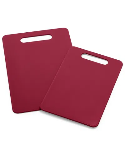 Greenlife 2pc Cutting Board Set In Burgundy