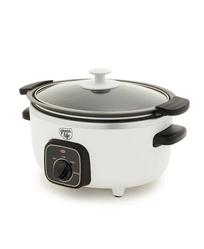 Greenlife 3.5 Quart Cook Duo Slow Cooker In White