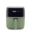 Greenlife 5.3 Quart Digital One-touch Air Fryer In Green