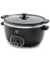 Greenlife Cook Duo Healthy 6qt Ceramic Nonstick Slow Cooker In Black