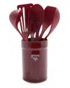 Greenlife 7pc Utensil Set With Crock In Grey