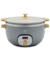 Greenlife Ceramic Nonstick 6qt Slow Cooker In Gray
