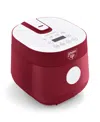 Greenlife Ceramic Nonstick Healthy Go Grains Rice Cooker In Red