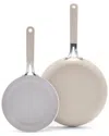 Greenlife Dream 8in & 10in Fry Pan Set In Neutral