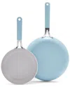 Greenlife Tf Dnu  Dream 8in & 10in Fry Pan Set In Blue