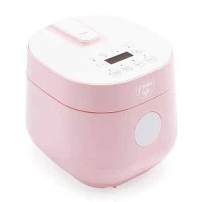Greenlife Healthy Ceramic Nonstick 4-cup Rice Cooker In Pink
