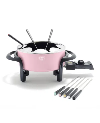 Greenlife Healthy Ceramic Nonstick Fondue Party Set In Pink