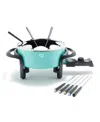 Greenlife Healthy Ceramic Nonstick Fondue Party Set In Turquoise