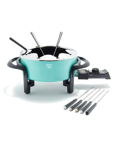 Greenlife Healthy Ceramic Nonstick Fondue Party Set In Blue