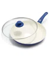 Greenlife Soft Grip Healthy Ceramic Nonstick 12in Frying Pan Skillet With Lid