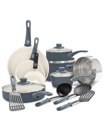 Greenlife Soft Grip Healthy Ceramic Nonstick 16pc Kitchen Cookware Set