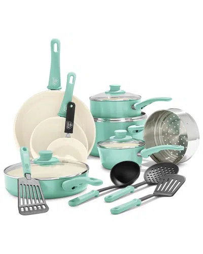 Greenlife Soft Grip Healthy Ceramic Nonstick 16pc Kitchen Cookware Set In Animal Print