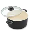 Greenlife Soft Grip Healthy Ceramic Nonstick 6qt Stockpot With Lid & Straining Lid