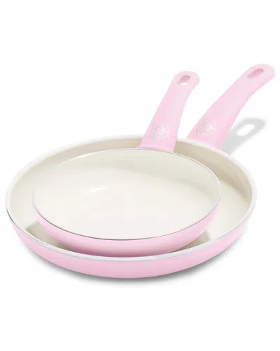Greenlife Soft Grip Healthy Ceramic Nonstick 7in & 10in Frypan Set In Pink