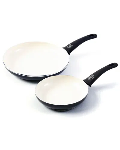 Greenlife Soft Grip Healthy Ceramic Nonstick 7in & 10in Frypan Set In Black