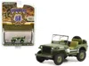 Greenlight 1942 Willys Mb Jeep #20362162-s Green "u. S. Army World War Ii - Rough Rider" "battalion 64" Release