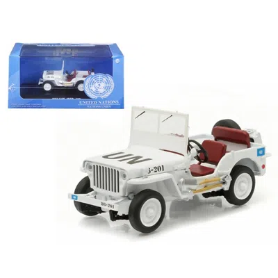 Greenlight 1944 Jeep Willys Un United Nations White 1-43 Diecast Model Car