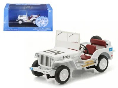 Greenlight 1944 Jeep Willys Un United Nations White 1/43 Diecast Model Car By