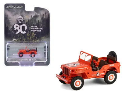 Greenlight 1944 Willys Mb Jeep Red "smokey Bear 80th Anniversary" "anniversary Collection" Series 17 1/64 Dieca