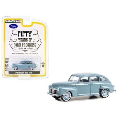 Greenlight 1946 Ford Super Deluxe Fordor Light Blue Fifty Years Of Ford Progress - Golden Jubilee Anniversary C