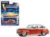 Greenlight 1947 Ford Fordor Super Deluxe Lowrider Red And Silver Metallic "california Lowriders" Series 4 1/64