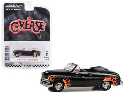 Greenlight 1949 Mercury Convertible Black With Flames "grease" (1978) Movie "hollywood Series" Release 40 1/64 