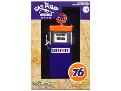 Greenlight 1951 Wayne 505 Gas Pump "union 76" Blue And Orange "vintage Gas Pumps" Series 16 1/18 Diecast Replic In Multi